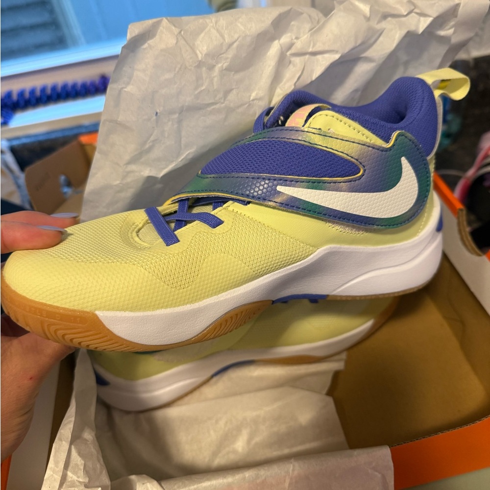 Nike Kids' Vibrant Yellow and Purple Sneakers